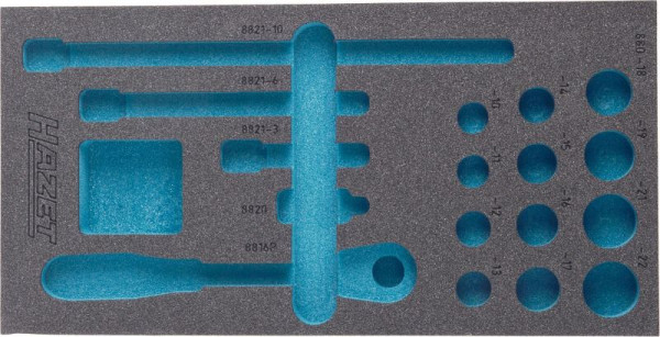 Hazet 2-componenten zachtschuiminleg, voor 163-181/17, 880/17, afmetingen / lengte: 342 mm x 172 mm, 163-181L