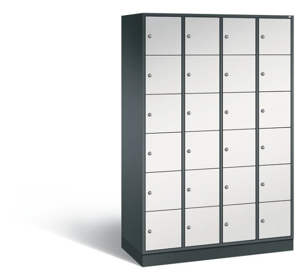 C+P Schließfachschrank Intro, 24 Fächer, H1950xB1220xT490 mm, Anthrazit/Grau, 8670-401 S10193