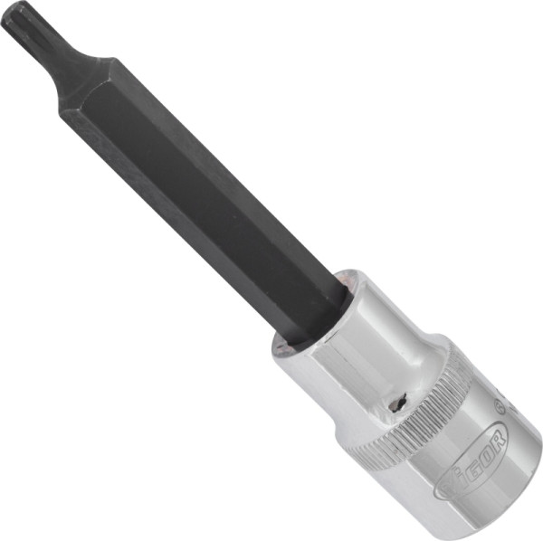 VIGOR RIBE schroevendraaierbit, hol vierkant 12,5 mm (1/2 inch), binnenwigprofiel Ribe-CV, M5, lengte: 100 mm, V2211
