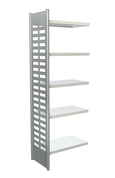 Kerkmann designplank M2, B 750 x D 400 x H 2200 mm, aluminium zilver/lichtgrijs, 51583411