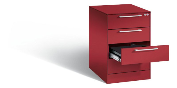 C+P archiefkast Asisto, H710xB440xD600mm, kleur: robijnrood, beugelgreep, 146275-422 S10015