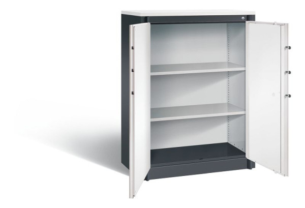 C+P brandbeveiligingskast Certos, H1226xB930xD500mm, kleur: zwartgrijs / verkeerswit, dagschoot, 3 OH, 1171-00 S10323