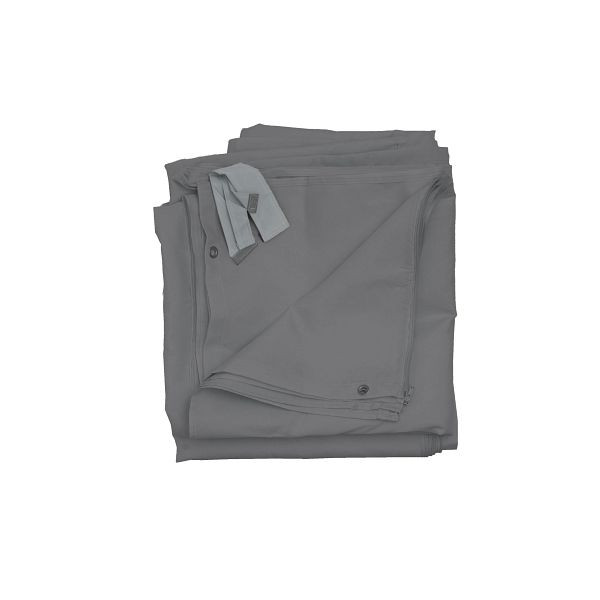 Mendler set van 4 zijwanden voor pergola Cadiz, losse zijwand paviljoen 4x4m, polyester, grijs, 77120