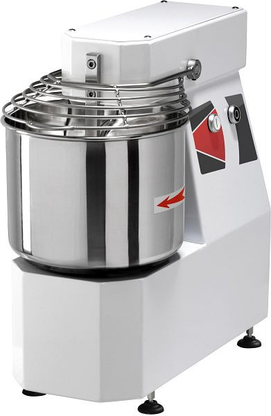 GMG deegkneedmachine 10 L / 7 kg 230V, vaste kop en pan, incl. spiraal, deksel, deegverdeler en pan van roestvrij staal, TKI-1007M-SN