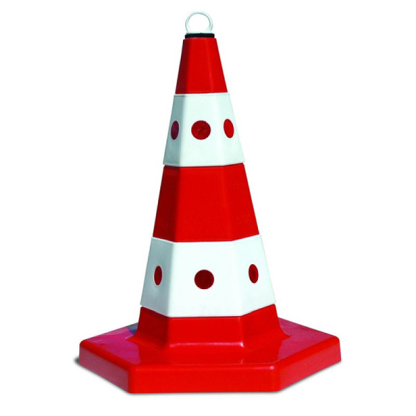 Stein HGS HGS verkeerskegel van PP, zeshoekig, 520 mm / 4 kg / gewichtsklasse 3, tweedelig, 12413
