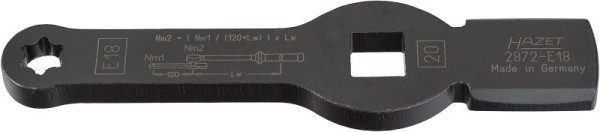 Hazet TORX® slagmoersleutel, met 2 slagvlakken, hol vierkant 20 mm (3/4 inch), buiten TORX® profiel, E18, 2872-E18