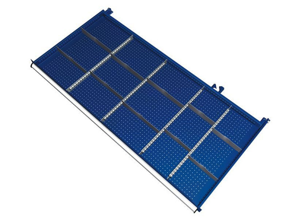 KLW scheidingsmateriaalset voor lades vakhoogte 50 mm in SMB kast, kastmaat 1439 x 750 mm B x D, SMB-B02-032