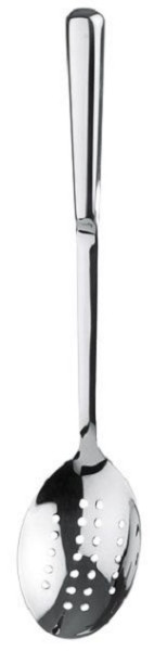 APS serveerlepel, geperforeerd, 9 x 6 cm, lengte: 32,5 cm, roestvrij staal, hoogglans gepolijst, gaten Ø 4 mm, -CLASSIC-, 75903