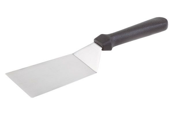 APS spatel, 15 x 9 cm, lengte 28 cm, flexibel roestvrijstalen mes, antislip polypropyleen handvat, zwart, 88942