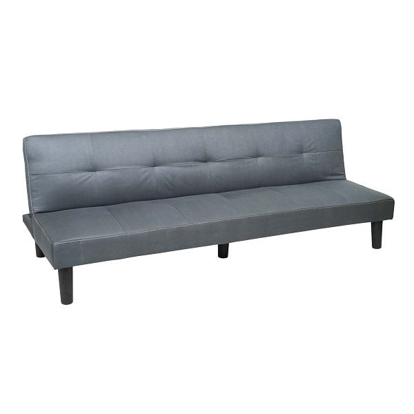Mendler 3-zitsbank HWC-G11, bank slaapbank logeerbed slaapbank slaapbank vouwbank, slaapfunctie 195cm, stof/textiel, grijs, 70763