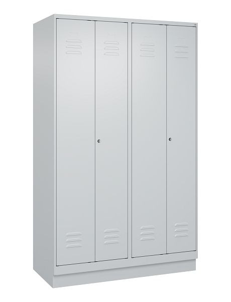 C+P luierkluis Classic PLUS SW, onderstel, 4 vakken, 1950x1200x500mm, 7035/7035, cilindersloten, 080022-40 S10024
