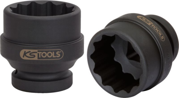 KS Tools 1" 12-kant slagdop, kort, 50 mm, 450.0404