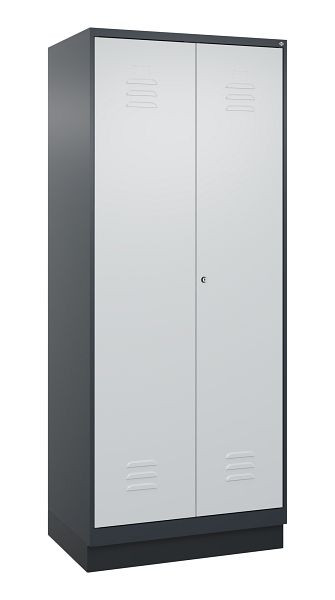 C+P multifunctionele kast Classic PLUS, was-/combinatiekast, onderbouw, 2 vakken, 1950x800x500mm, 7016/7035, cilinderslot, 080620-22 S10028