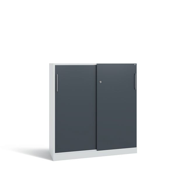 C+P Schiebetürenschrank Asisto, H1310xB1200xT435 mm, Grau/Anthrazit/DBS Hellgrau, 142031-000 S10176