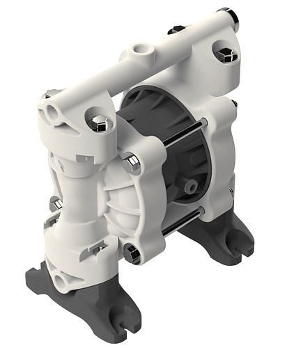 DENIOS perslucht dubbelmembraanpomp, 1/4'', gemaakt van PP / PTFE, 287-070