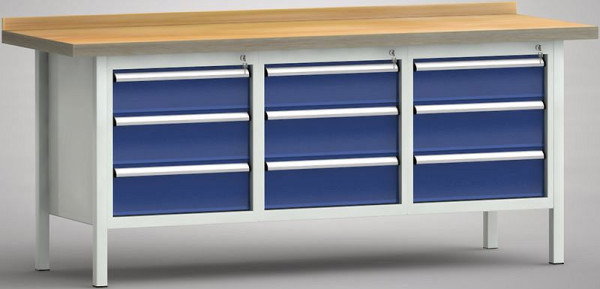 KLW standaard werkbank - 2000 x 700 x 840 mm L x D x H, WS247N-2000M40-E7022