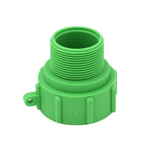 DENIOS IBC-adapter, met 1 1/2 fijne schroefdraad AG, voor aansluiting S60x6, verpakking: 3 stuks, 311463