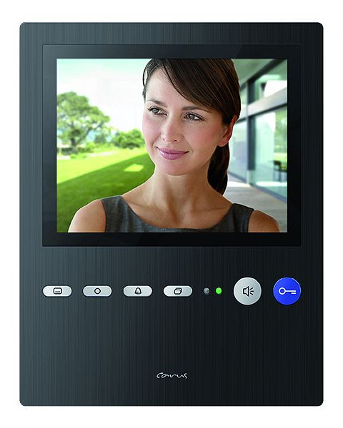 TCS video binnenstation voor handsfree bellen serie Carus PENTA, opbouw zwart, CAI2300-0156