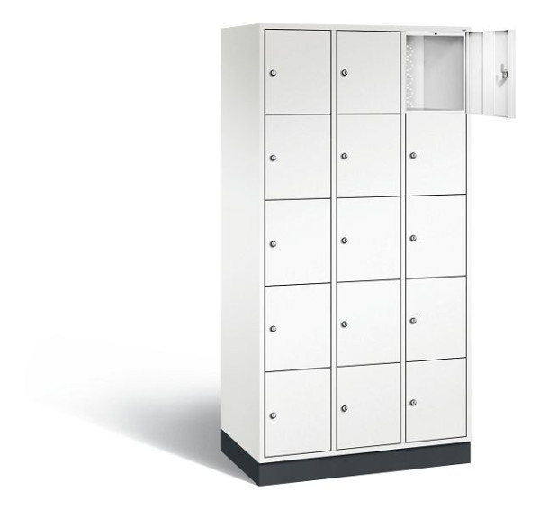 C+P lockerkast Intro, H1950xB920xD490mm, kleur: verkeerswit, 8570-301 S10211