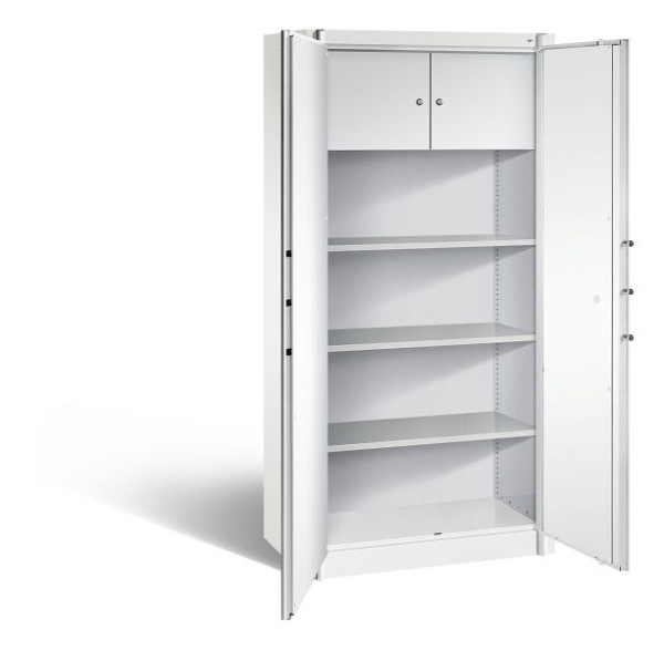 C+P brandwerende kast Certos, H1950xB930xD500mm, kleur: verkeerswit, dagschoot, 4 OH, 1170-200 S10093