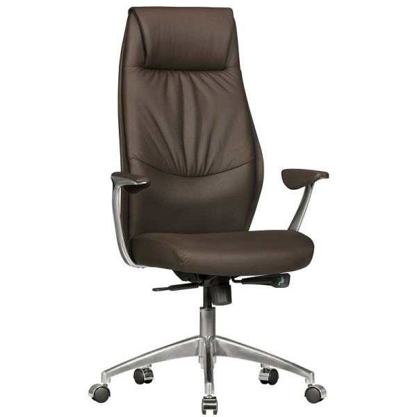 Amstyle Bureaustoel Oxford 1 echt leer bruin, SPM1.146