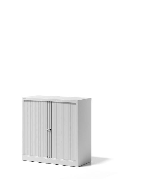 Bisley rolluikkast Essentials, met 1 legbord voor 2 ordnerhoogtes, verkeerswit, YETB10101SPWW696