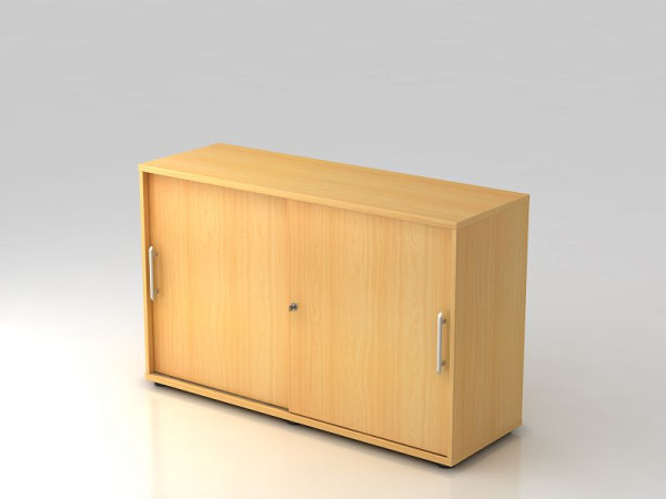 Hammerbacher schuifdeurkast 2OH 120cm relinggreep beuken/beuken, 120x40x74,8 cm (BxDxH), V1752S/6/6/RE