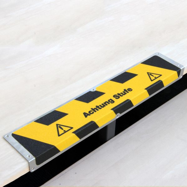 Meelbroek antislip randprofiel aluminium met m2 antislip coating, "Attention step" 120x635x45mm, AKM13F1