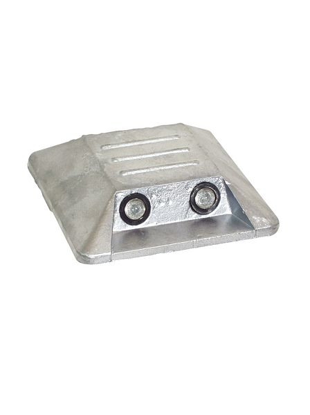 Schake aluminium markeernagel, 100 x 100 mm, om op te plakken, met twee reflecterende lenzen aan beide zijden, 39123