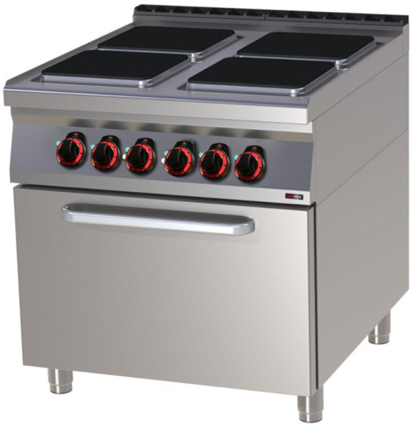 RM Thermik Series 900, elektrisch fornuis met oven, 800x900x900 mm, SPQT-90/8021E