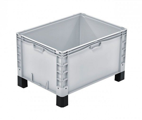 ALPHA Eurocontainer gesloten 800x600x420 mm met poten, 2603-GR