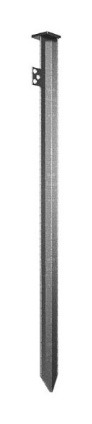 Schake aardpen van T-profiel 1000mm, met 3 gaten, om in te slaan, thermisch verzinkt, 11189