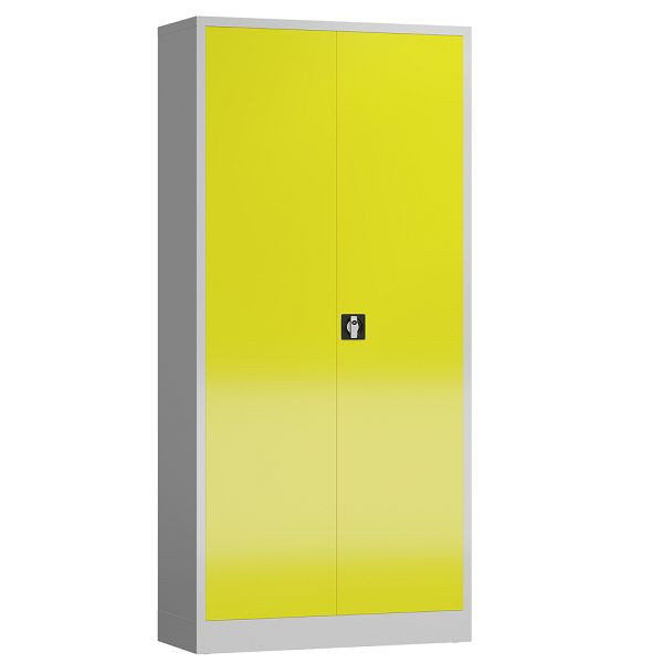 Lüllmann ClassiX draaideurkast, 1945 x 920 x 420 mm, lichtgrijs/zinkgeel, X-530346