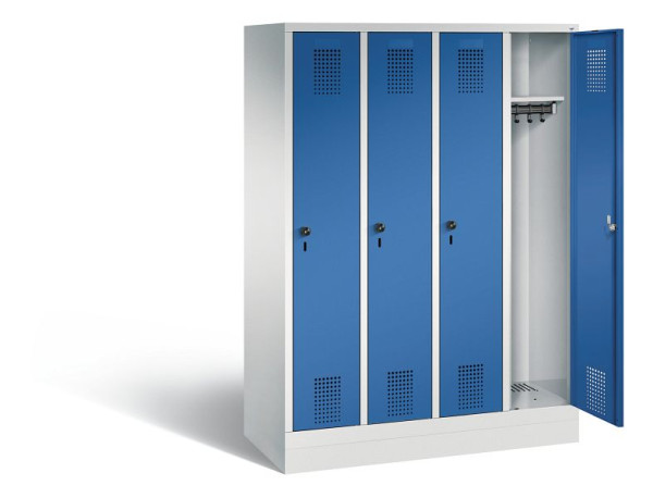 C+P schoolkluis Evolo, H1600xB1190xD500mm, kleur: lichtgrijs / gentiaanblauw, 480206-40 S10062