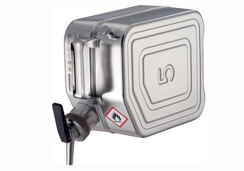 DENIOS RVS jerrycan met kraan en ontluchting, inhoud 5 liter, 117-327