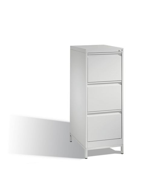 C+P archiefkast Acurado, H1045xB433xD590mm, kleur: lichtgrijs, handgreep, met frame, 12423-321 S10014