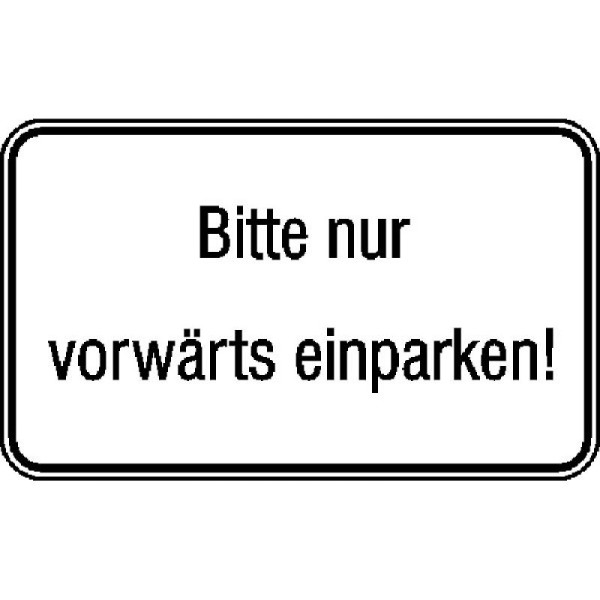 Stenen HGS bord voor tankstations en garages, alleen vooruit parkeren!, 250 x 150 mm, 11.5762