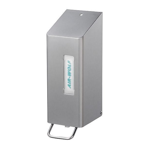 Air Wolf schuimzeepdispenser voor 600 ml schuimzeep, Omega-serie, H x B x D: 288 x 97 x 142 mm, gecoat roestvrij staal, 29-007