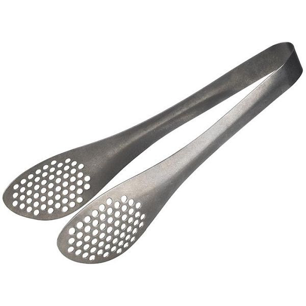 APS universele tang, geperforeerd, totale lengte: 22,5 cm, RVS, antieke RVS look, afmetingen schep: 7 x 5 cm, 75825