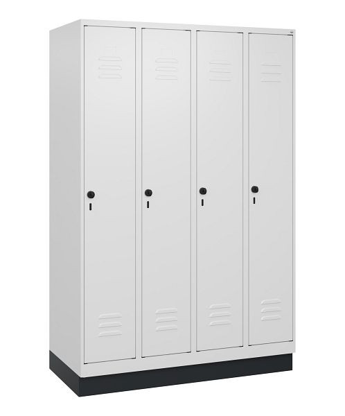 C+P luierkluis Classic PLUS met middenwand, bodem, 4 vakken, 1800x1200x500mm, 9016/9016, veiligheidsdraaigrendel, 0800207-40F S10014