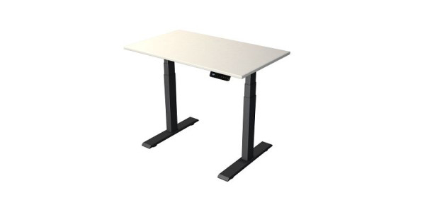 Kerkmann sta-/zittafel B 1000 x D 600 mm, antraciet, elektrisch in hoogte verstelbaar van 630 - 1270 mm, wit/antraciet, 10270010