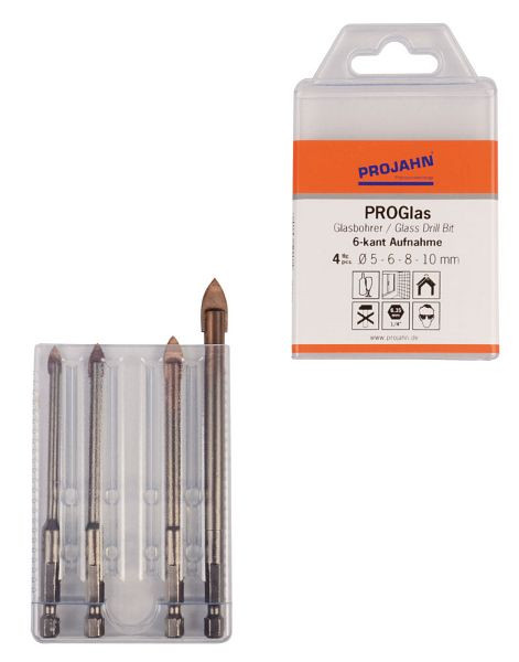 Projahn set PROGlas 1/4" binnenzeskant dop 4-delig 5, 6, 8, 10 mm, 59201