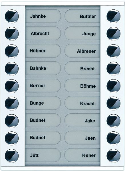 TCS beldrukkeruitbreiding voor audio voordeurstation serie PES/AVE 18 beldrukkers (rechts/links uitgelijnd), AP wit, PET18-WS/04
