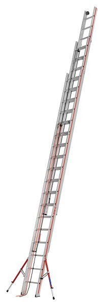 HYMER-kabelladder, driedelig, 3x18 sporten, lengte ingeschoven 5,30 m / uitgeschoven 12,30 m, 626154