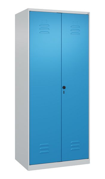 C+P Mehrzweckschrank Classic PLUS, Putzmittel-Spind, 2 Abteile, 1850x800x500mm, 7035/5012, Drehriegel, 080100-02 S10004