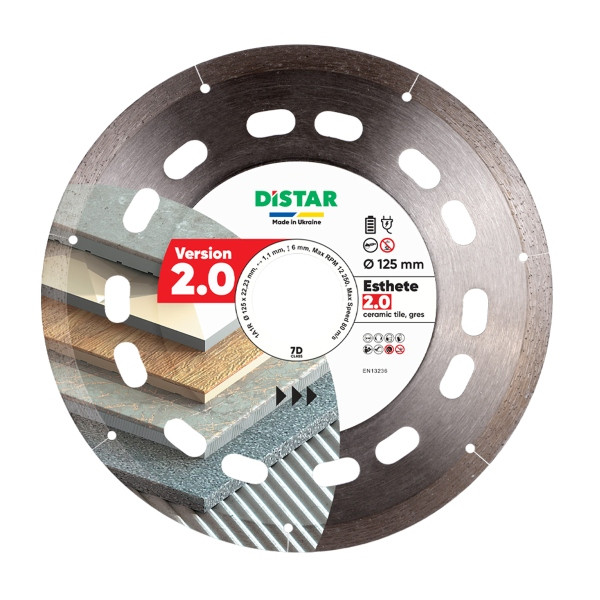 Distar diamantdoorslijpschijf 1A1R 125 x 22,23 Esthete 2.0, 10126024010