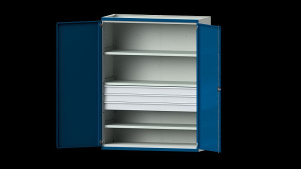 ANKE werkbanken, zware kast, model 303, 1485 x 630 x 1950 mm, RAL 7035/5010, 620.083