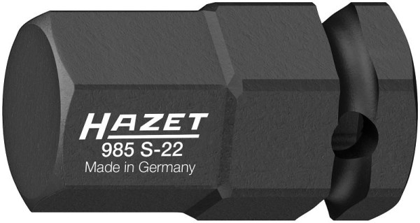 Hazet slagmachine schroevendraaierdop, hol vierkant 12,5 mm, binnenzeskant profiel, 22 mm, 985S-22