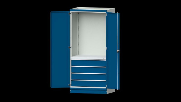 ANKE werkbanken basiskast modulair kastsysteem, model 2409, 1015 x 720 x 2200 mm, RAL 7035/5010, 631.230