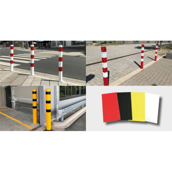 Stone HGS folies voor stijlpaaltjes, afzetpalen en buisbeugels, rood reflecterend / 110 x 620 mm, 430.186r